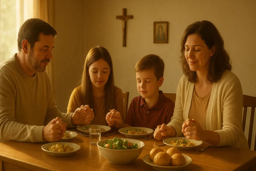 A liturgia da refeição em família e a fé à mesa