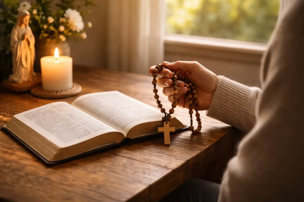 Terço meditativo: como rezar com o coração atento