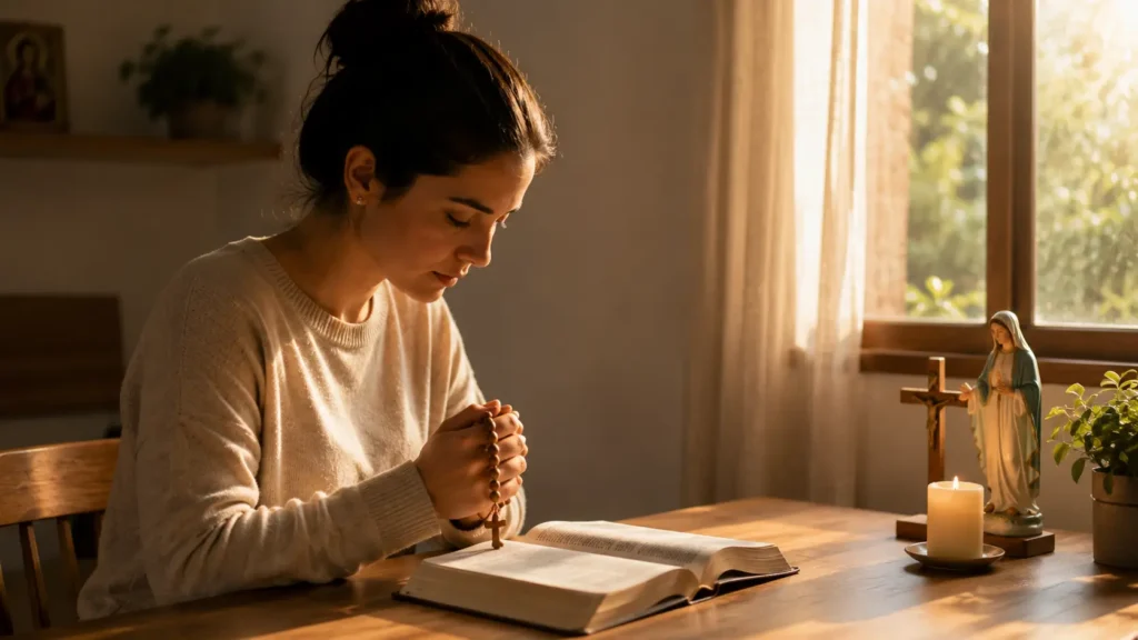 Meditar os mistérios no Terço com profundidade