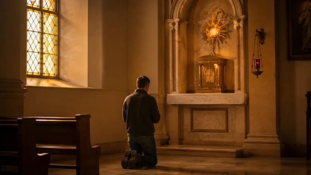 Como rezar diante de Jesus Eucarístico