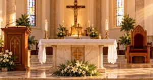 Altar, ambão e cadeira: o significado na igreja